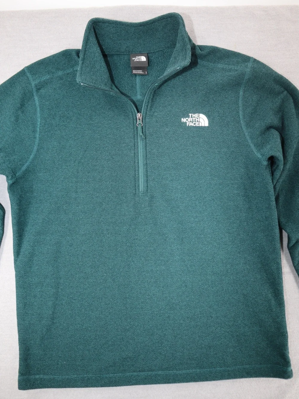 The North Face Men's Teal Quarter-Zip Fleece Pullover